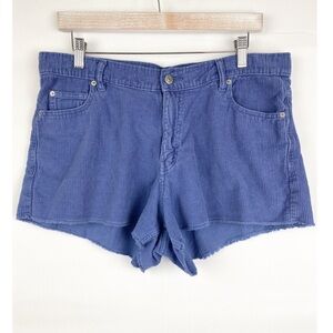BDG‎ Corduroy Cutoff Shorts 32 Indigo Retro Summer Coastal Casual Cotton
